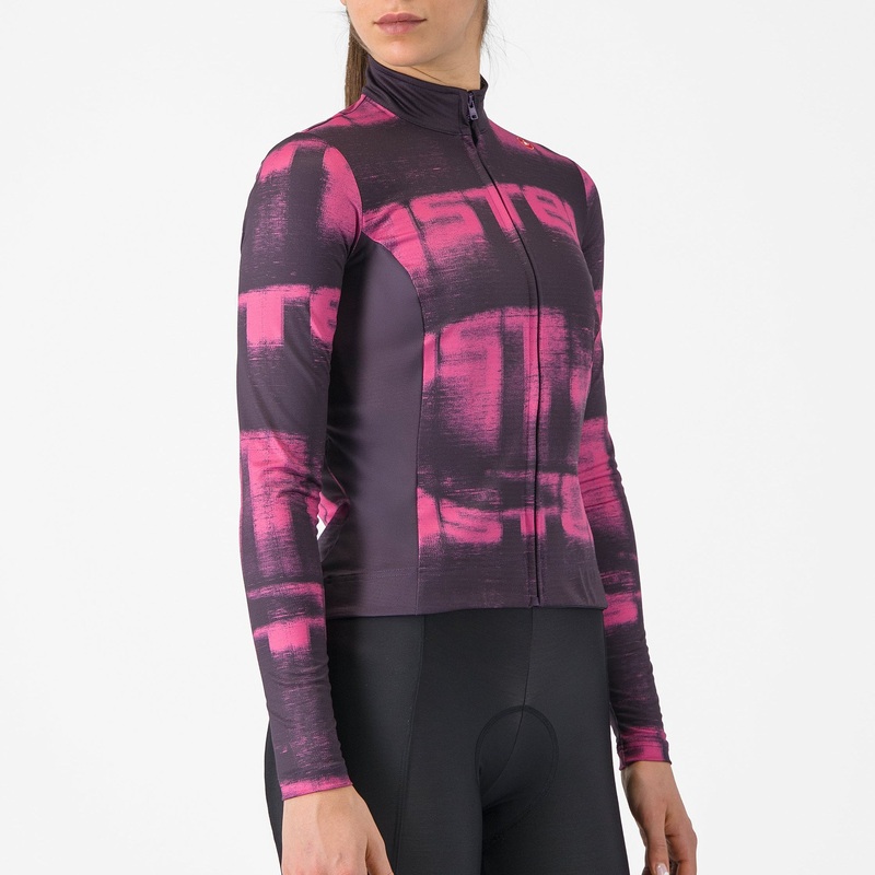 Castelli Blur Thermal women long sleeve jersey - Violet