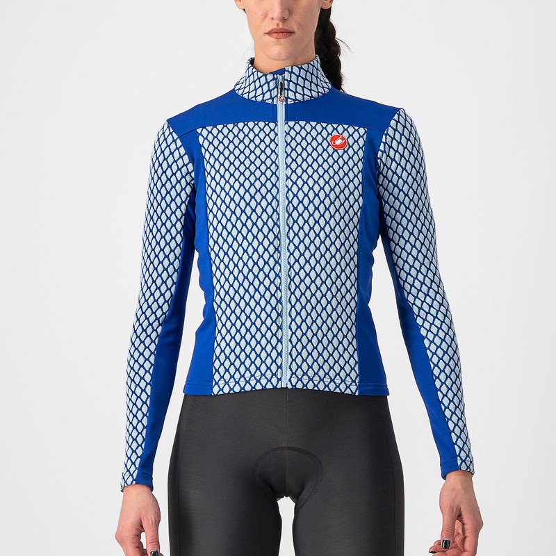 Castelli Sfida 2 long sleeves woman jersey - Blue