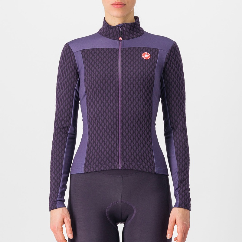 Castelli Sfida 2 long sleeves woman jersey - Violet