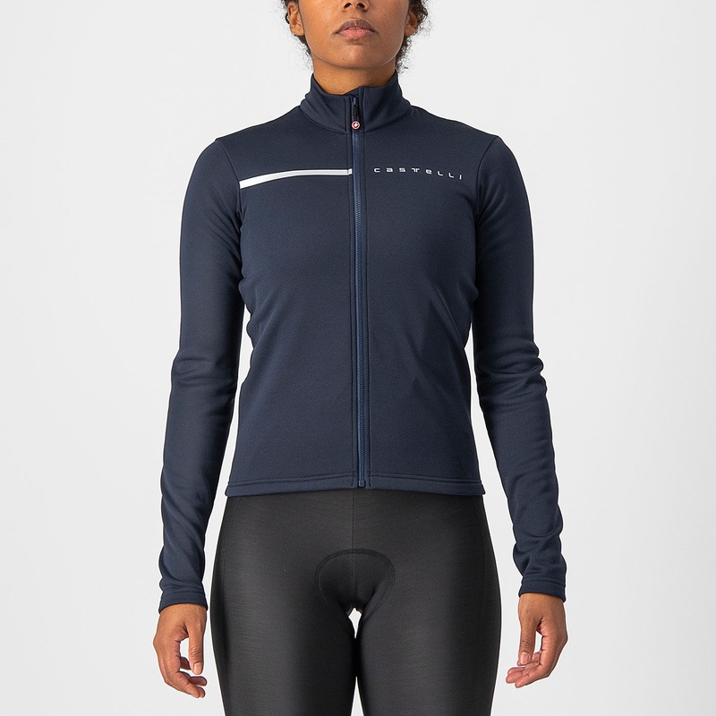 Castelli Sinergia 2 woman long sleeves jersey - Blue grey