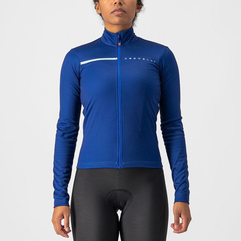 Castelli Sinergia 2 woman long sleeves jersey - Blue light blue