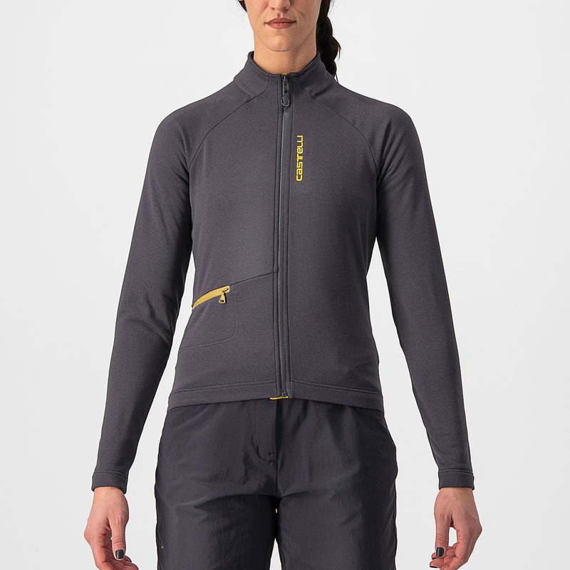 Castelli Unlimited Trail woman long sleeves jersey - Grey