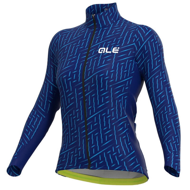 Ale PRR Green Bolt woman long sleeve jersey - Blue