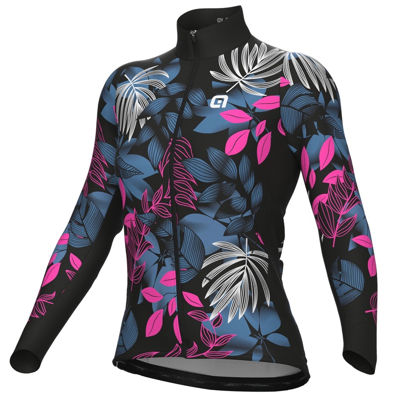 Ale PRR Green Garden long sleeve woman jersey - Black