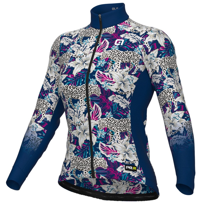 Ale PRR Hibiscus long sleeve woman jersey - Blue