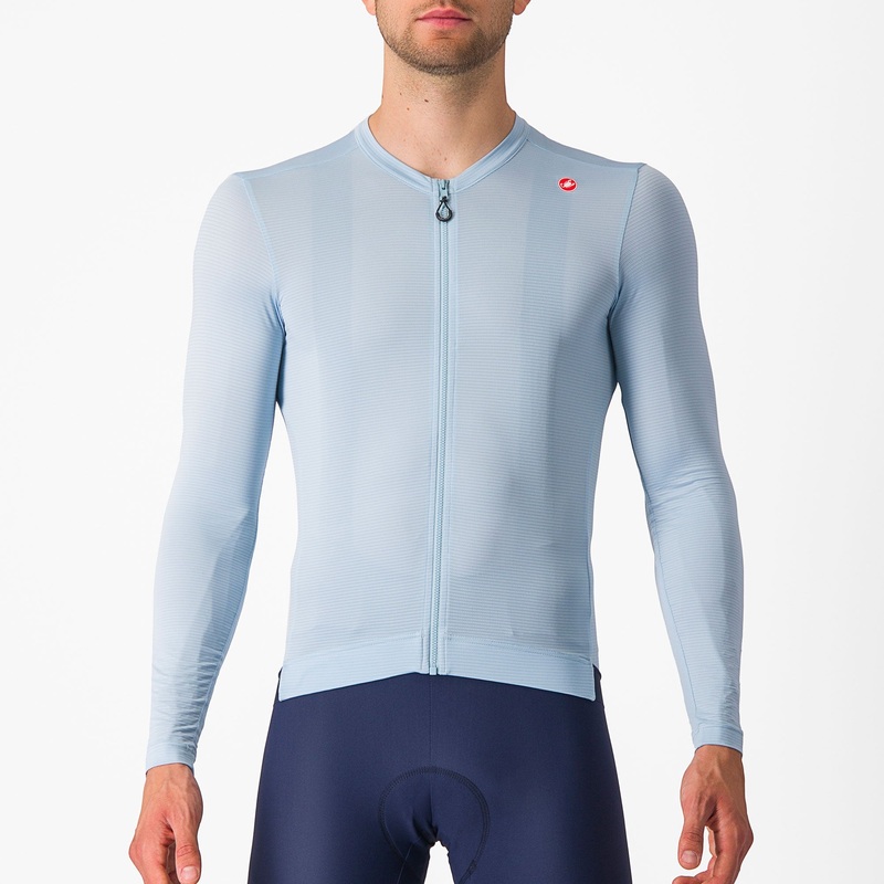 Castelli Espresso long-sleeved jersey - Light blue