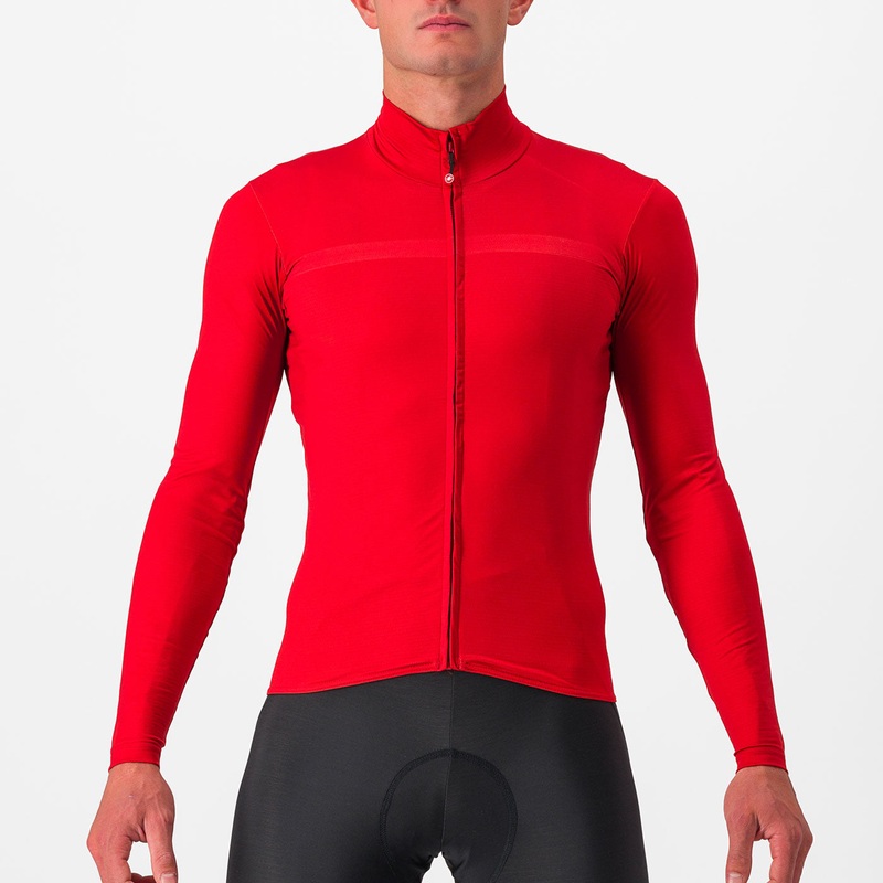 Castelli Pro Mid long sleeves jersey - Light red