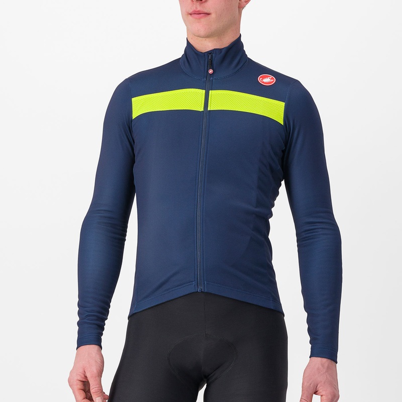 Castelli Puro 3 long sleeved jersey - Blue yellow