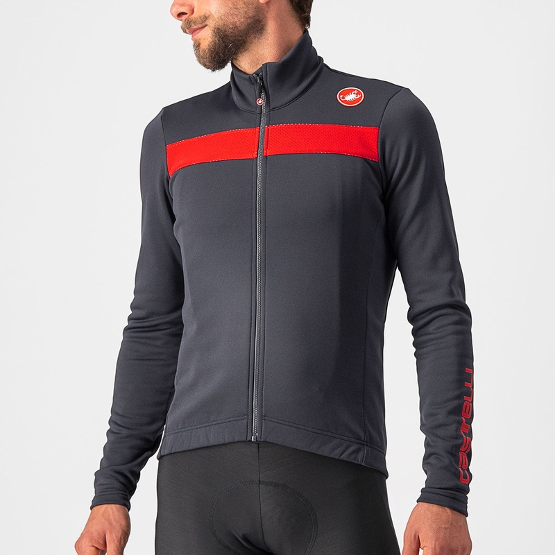 Castelli Puro 3 long sleeves jersey - Dark grey