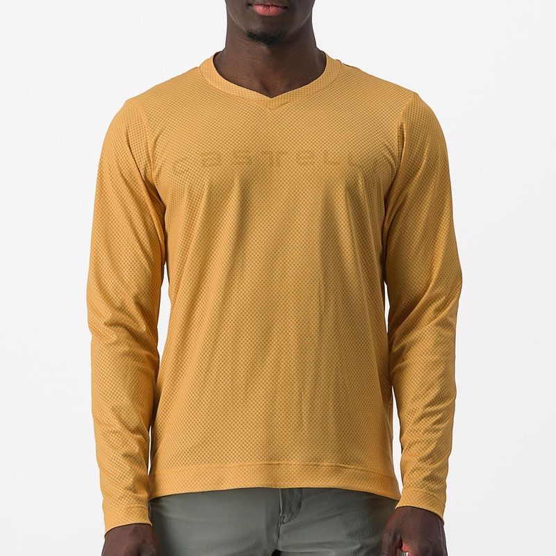 Castelli Trail Tech Tee 2 long sleeves jersey - Yellow