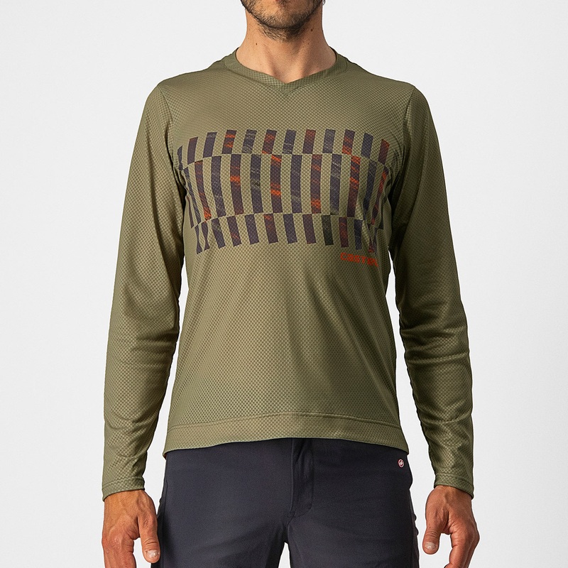 Castelli Trail Tech Tee long sleeves jersey - Dark green