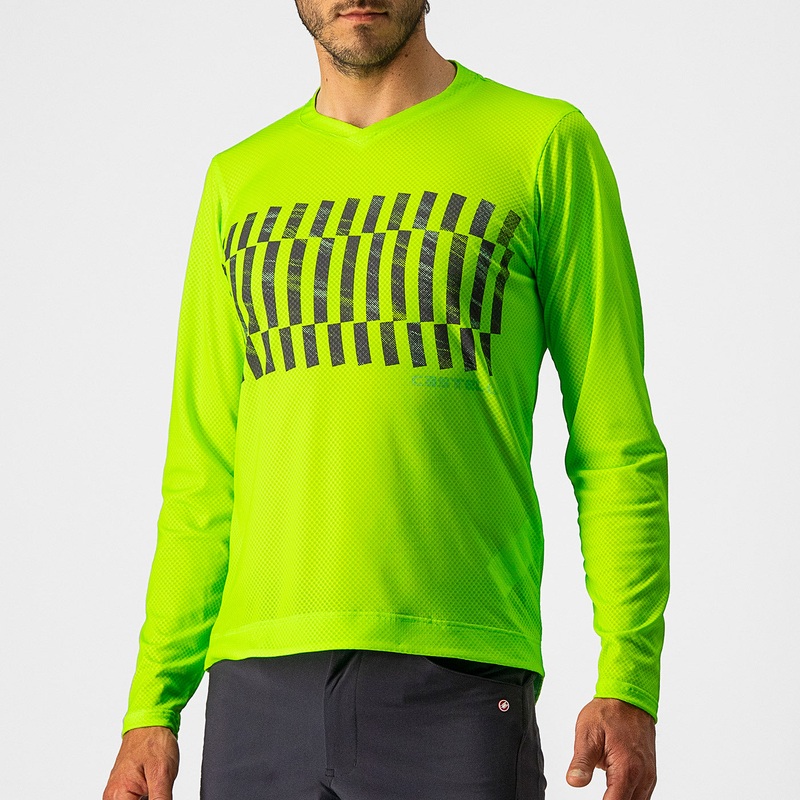 Castelli Trail Tech Tee long sleeves jersey - Green