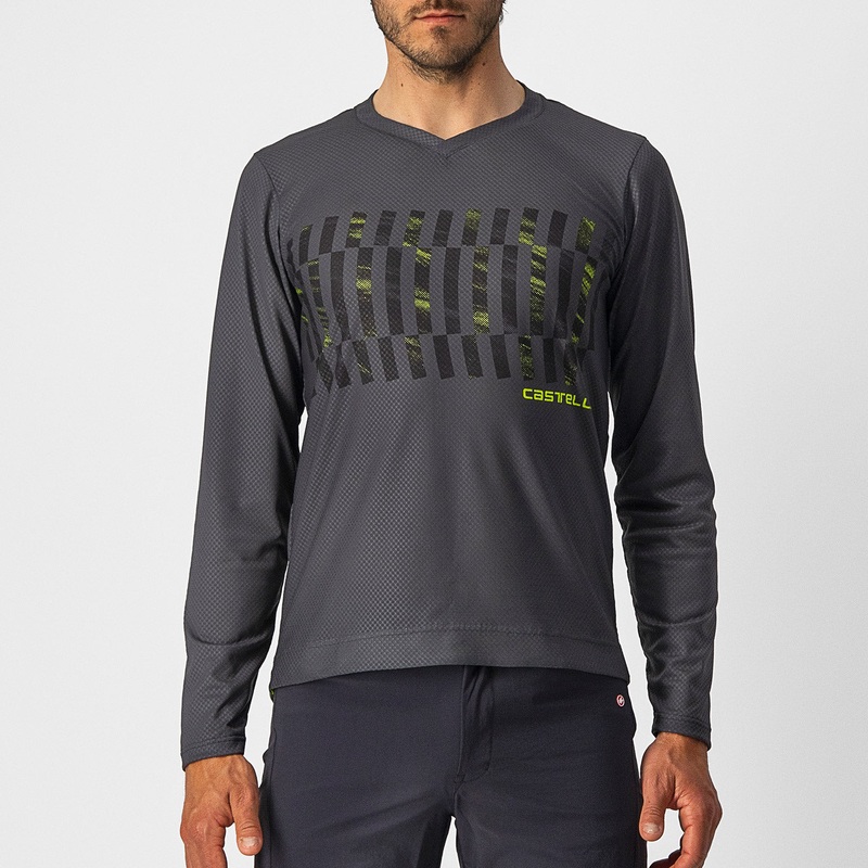 Castelli Trail Tech Tee long sleeves jersey - Grey