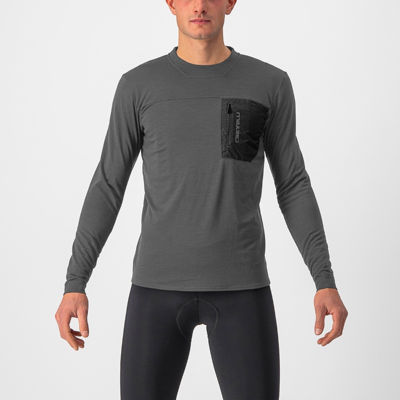 Castelli Unlimited Merino long sleeves jersey - Grey