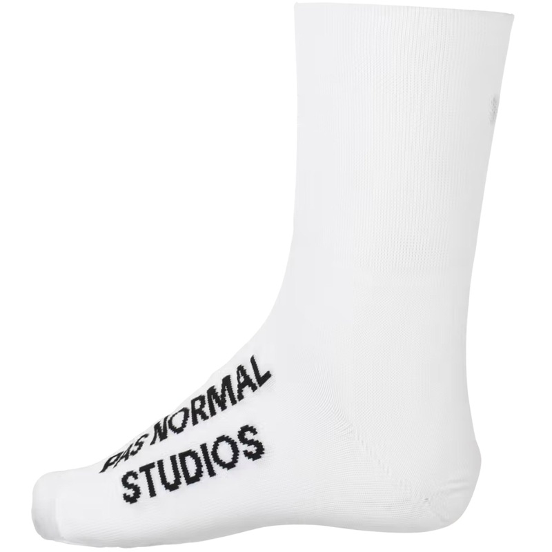 Pas Normal Studios Logo Overshoe Socks - White