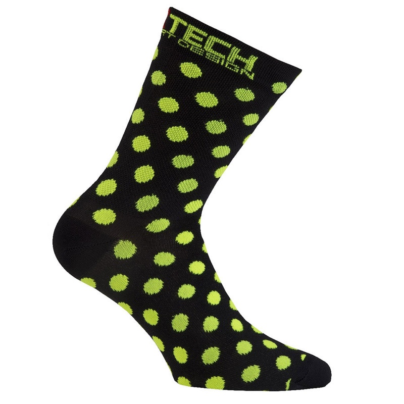 Xtech Sport XT118 socks - Black Yellow Fluo
