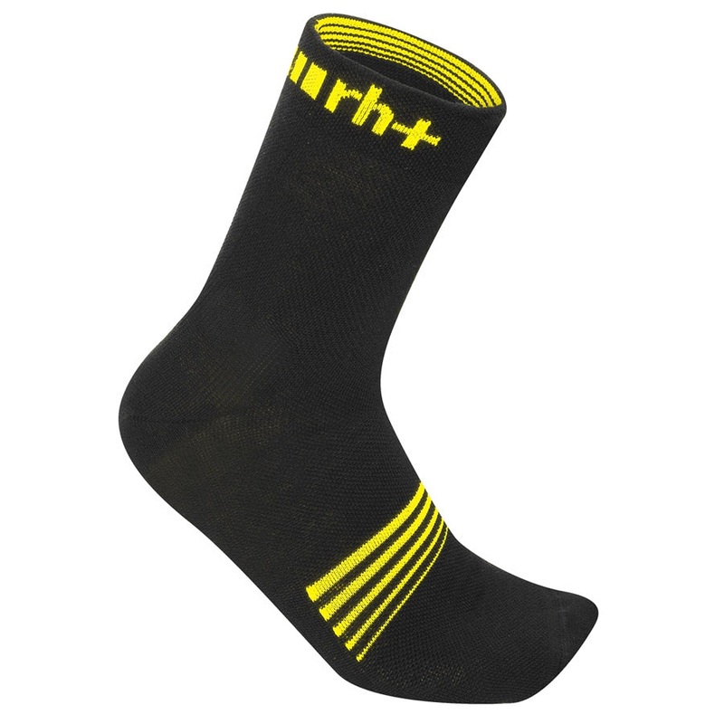 Zerorh Vertex Merino socks - Black Yellow Fluo