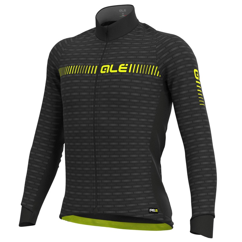 Ale PRR Green Road long sleeve jersey - Black yellow