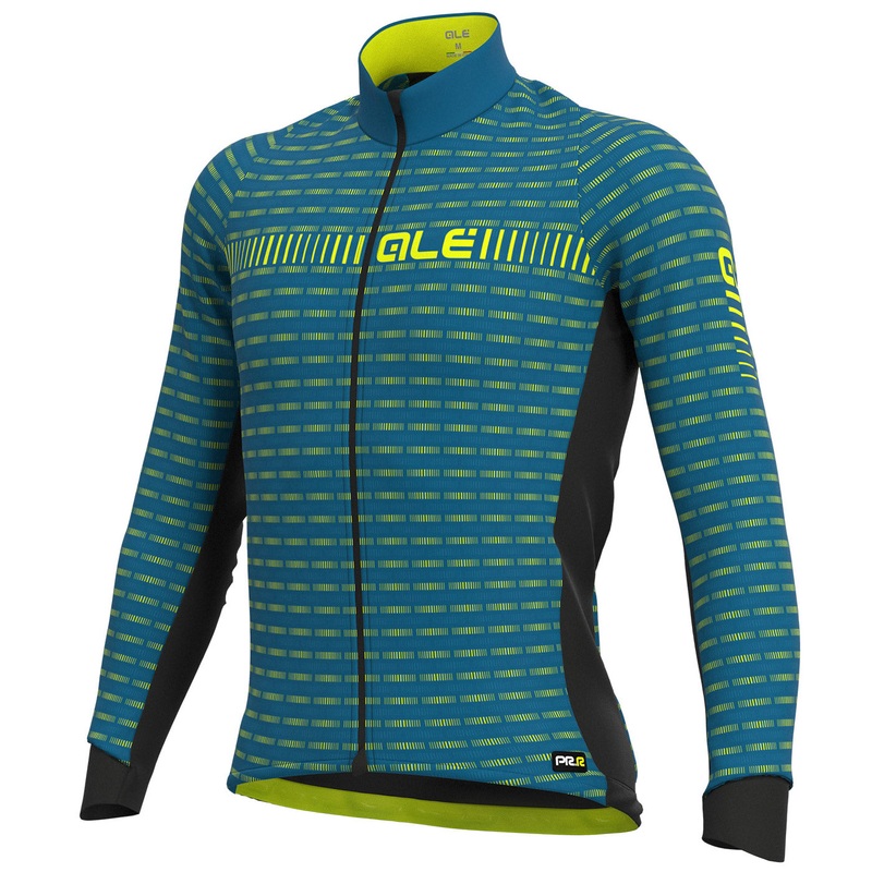 Ale PRR Green Road long sleeve jersey - Blue yellow
