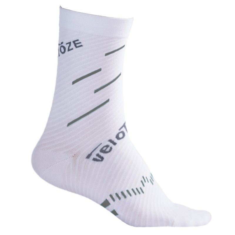 VeloToze Active Compression Coolmax socks - White grey