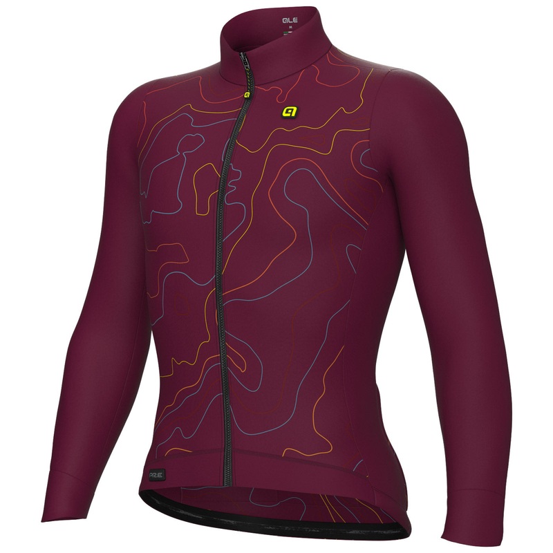 Ale PR-E Top long sleeve jersey - Bordeaux