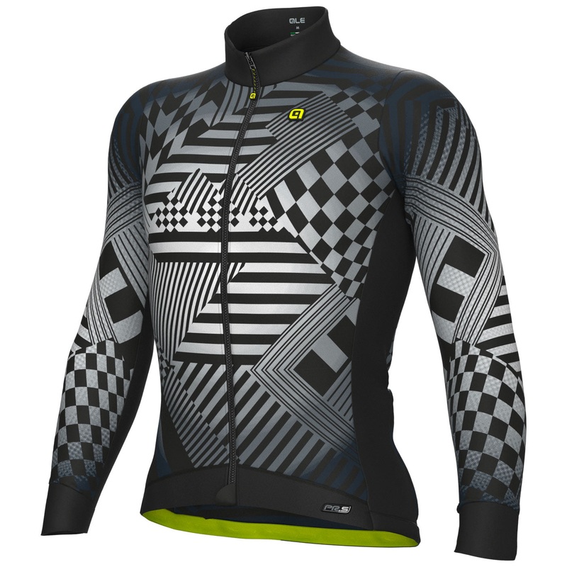 Ale PR-S Checker long sleeve jersey - Grey