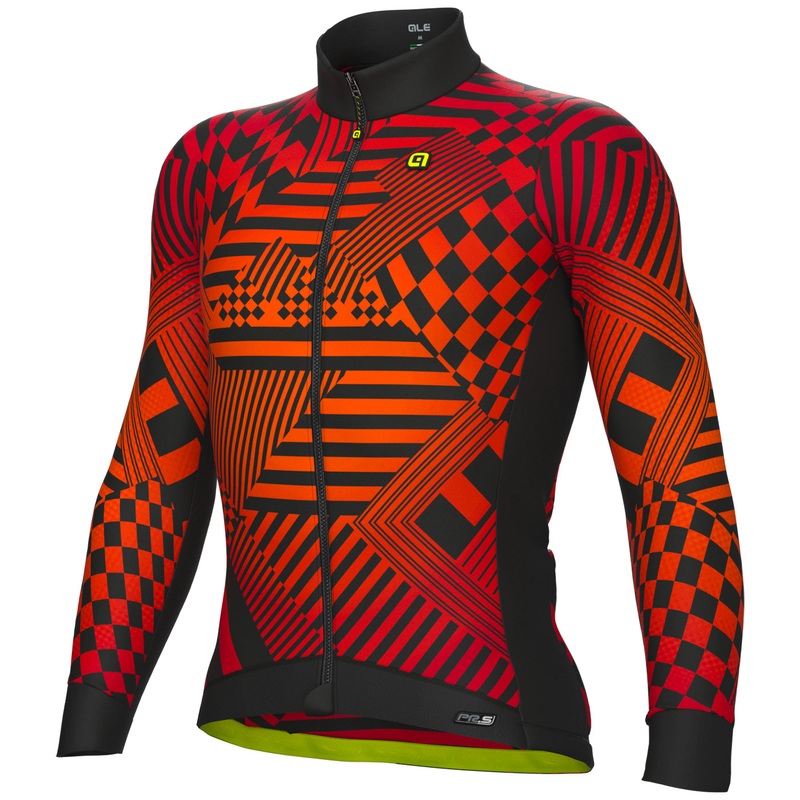 Ale PR-S Checker long sleeve jersey - Red