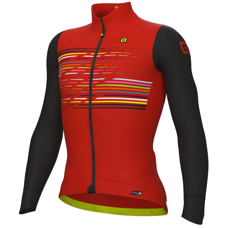 Ale PR-S Logo long sleeve jersey - Red black