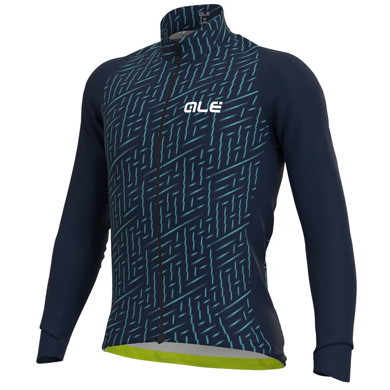 Ale PRR Green Bolt long sleeve jersey - Blue