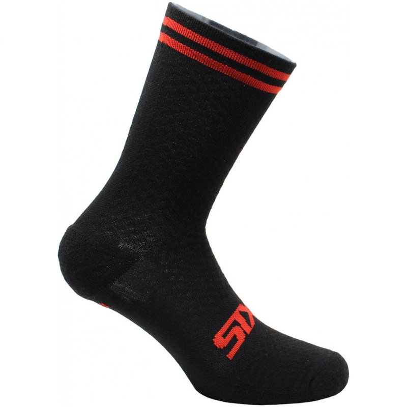 SIX2 Merinos socks - Black red