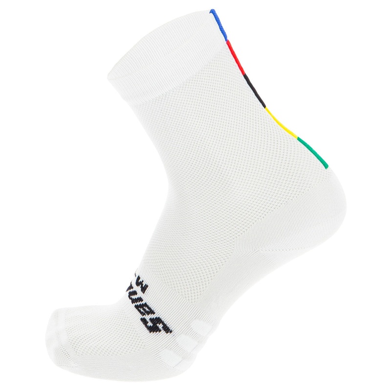 Santini UCI Rainbow socks - White