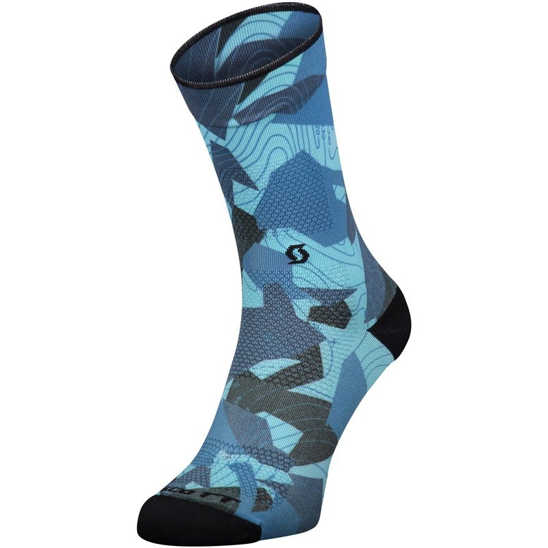 Scott Trail Camo Map Crew socks - Blue