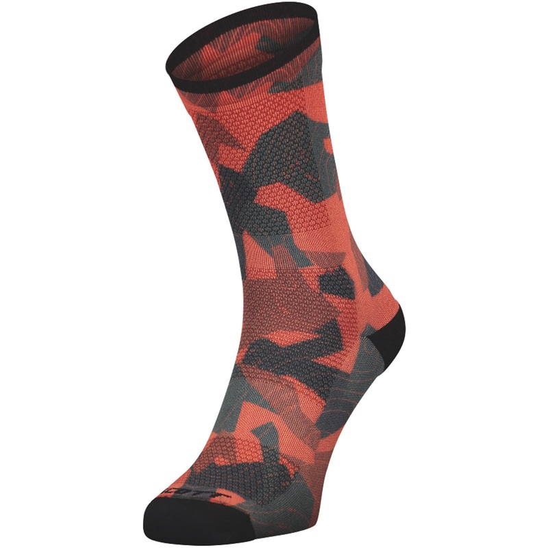 Scott Trail Camo Map Crew socks - Red