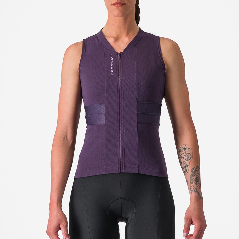 Castelli Anima 4 woman sleeveless jersey - Violet