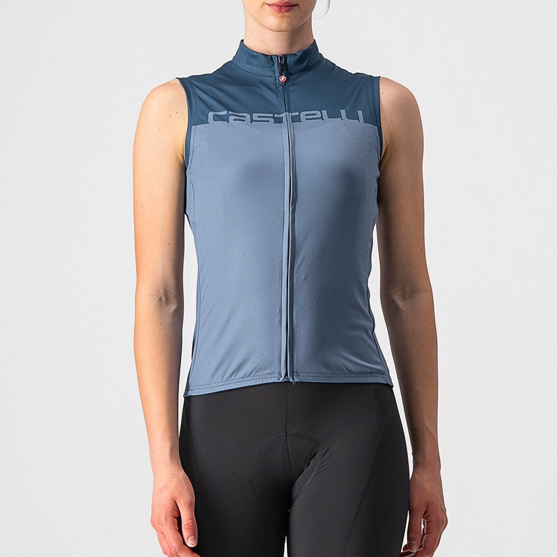 Castelli Velocissima woman sleeveless jersey - Blue