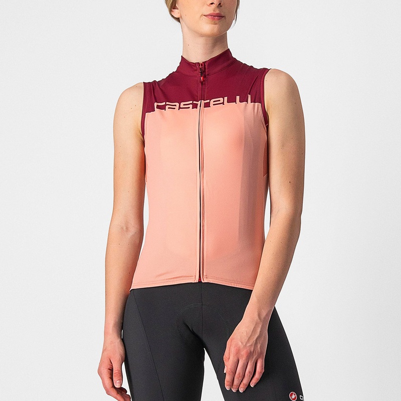 Castelli Velocissima woman sleeveless jersey - Bordeaux