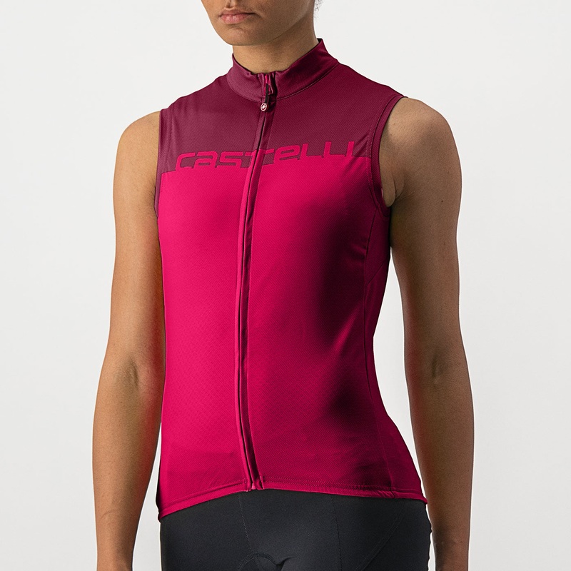 Castelli Velocissima woman sleeveless jersey - Red