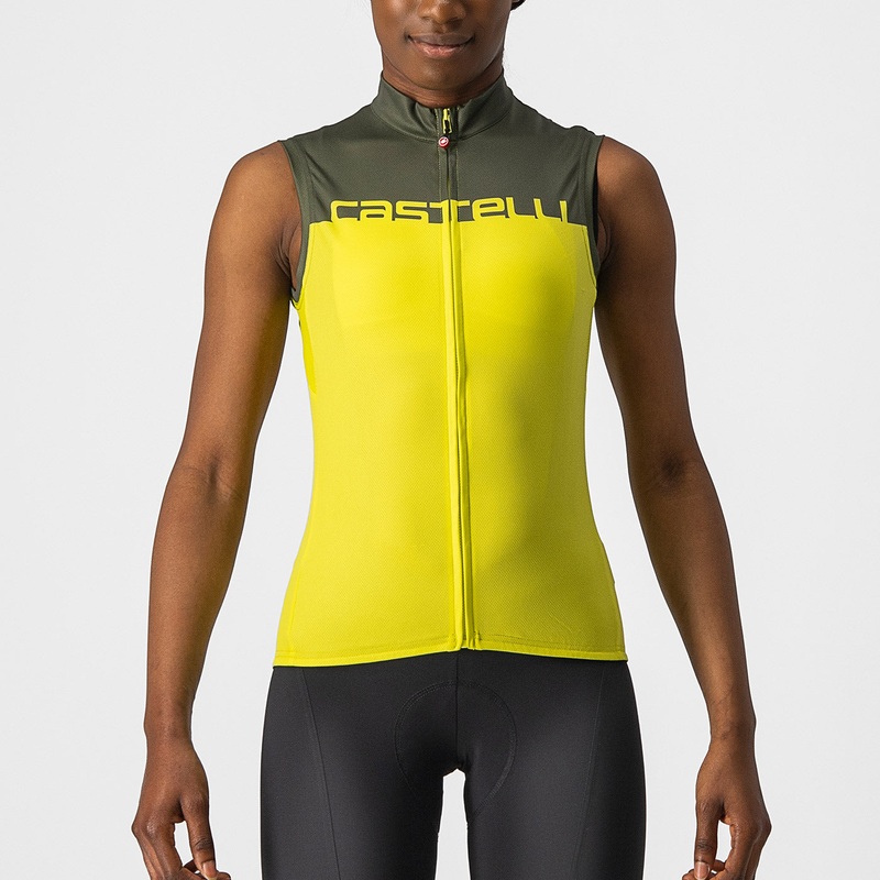 Castelli Velocissima woman sleeveless jersey - Yellow