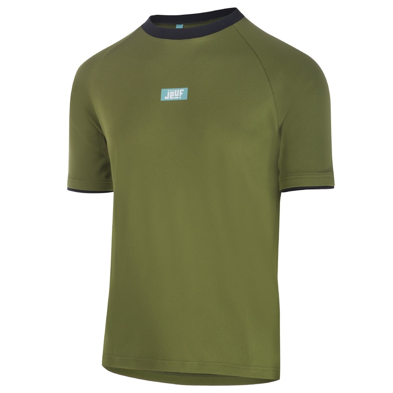 Juf Essential MTB Solid men's short sleeve shirt - Military green