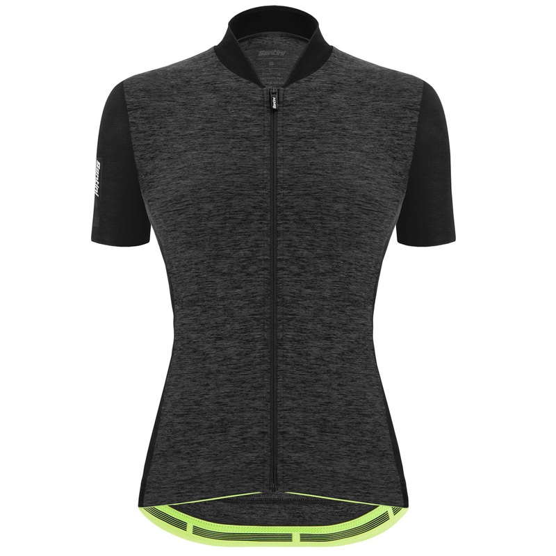 Santini Colore Puro woman jersey - Black