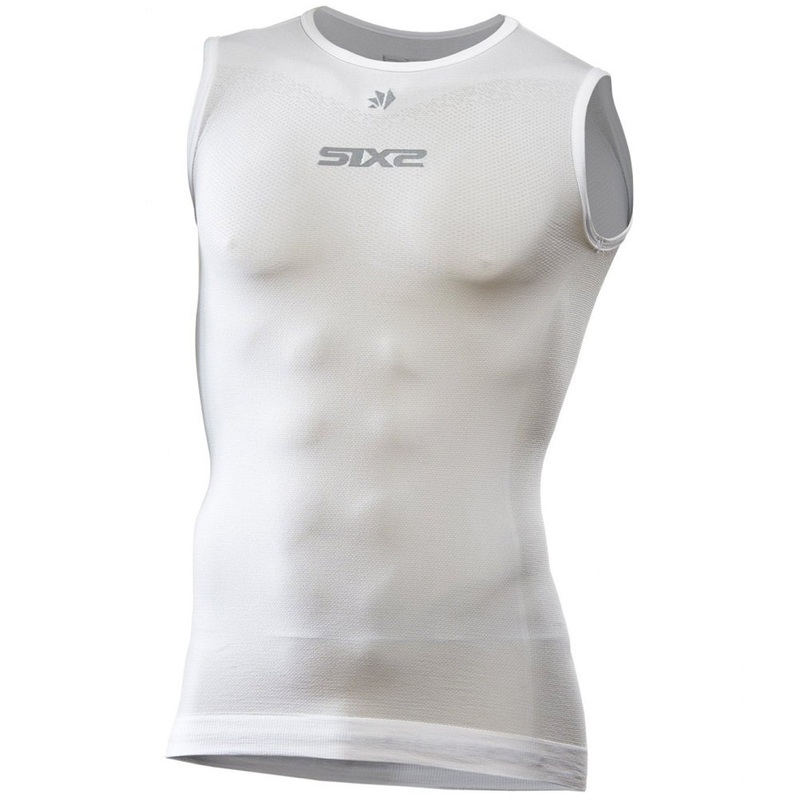 SIX2 SML BT sleeveless base layer - White