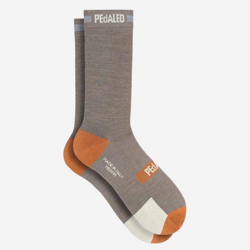 Pedaled Odyssey Merino Reflective socks - Grey
