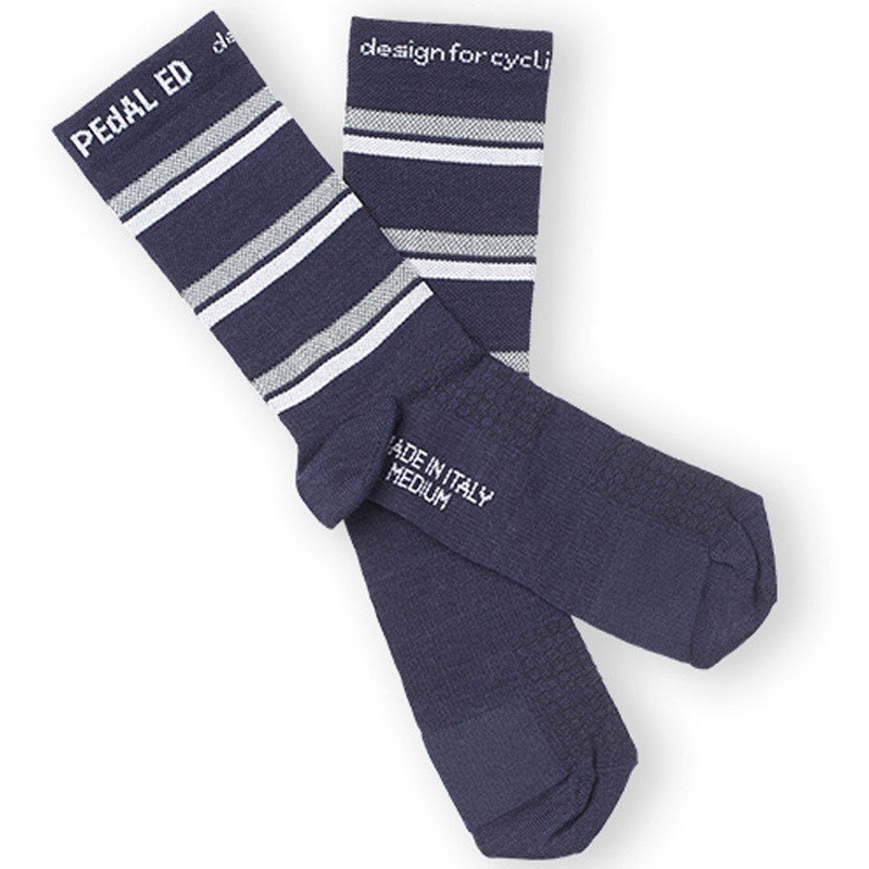 PEdALED Reflective Three Stripes socks - Blue