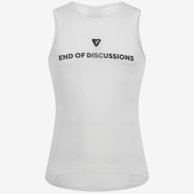 Pinarello End of Discussion sleeveless base layer - White