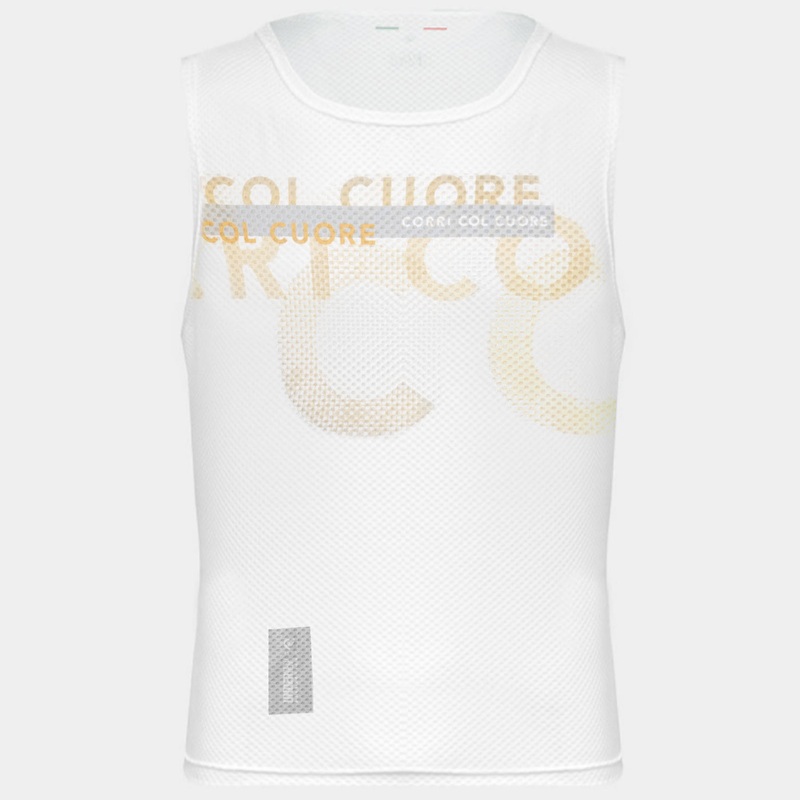 Pissei Attaque sleeveless base layer - White gold