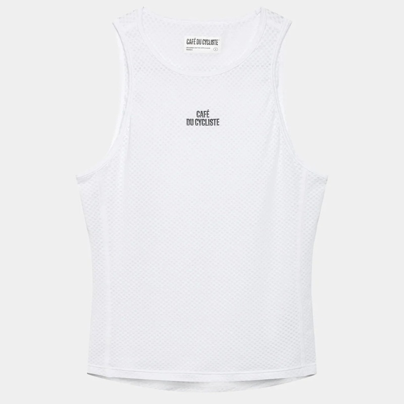 Cafe du Cycliste Liliane woman sleeveless base layer - White