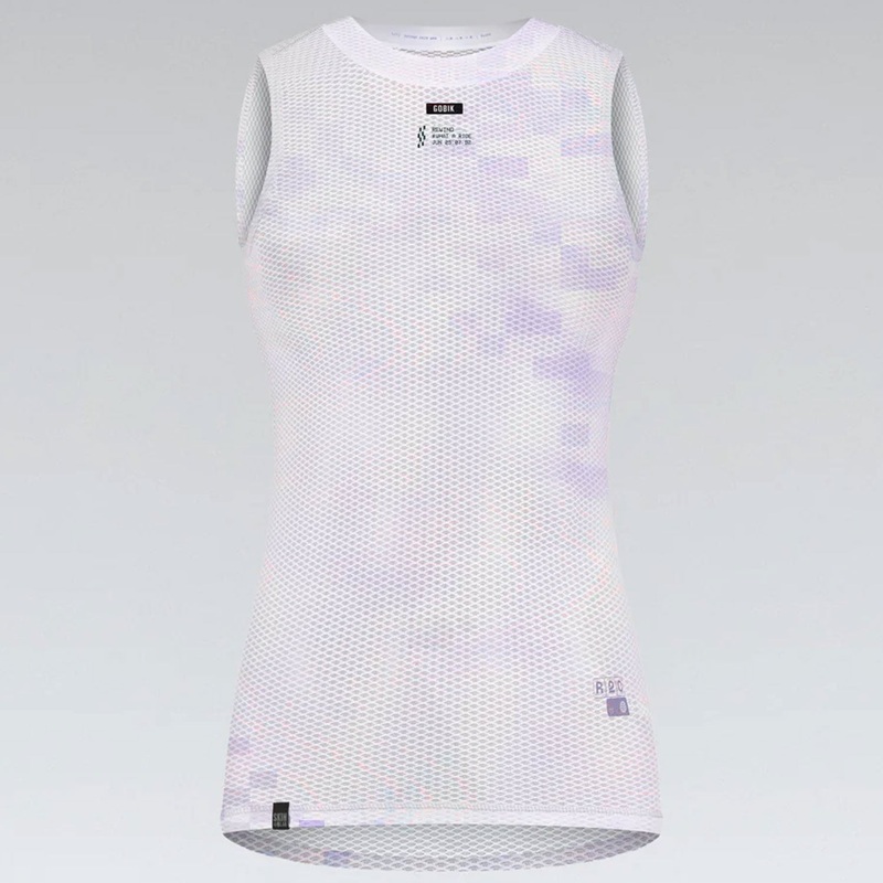 Gobik Second Skin women sleeveless undershirt - White violet