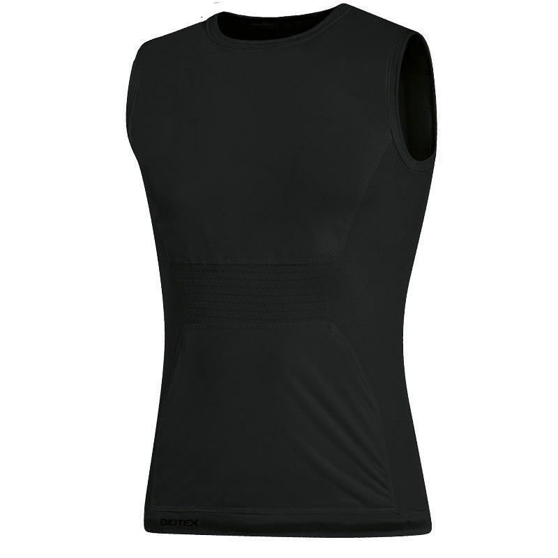 Biotex Antivento Seamless sleeveless base layer - Black