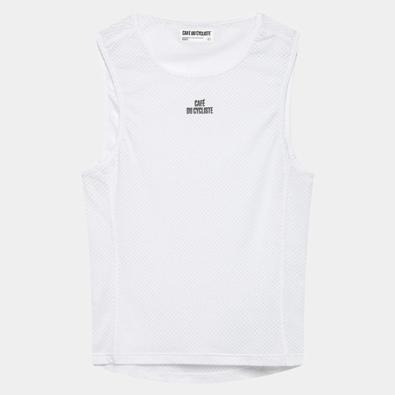 Cafe du Cycliste Liliane sleeveless base layer - White