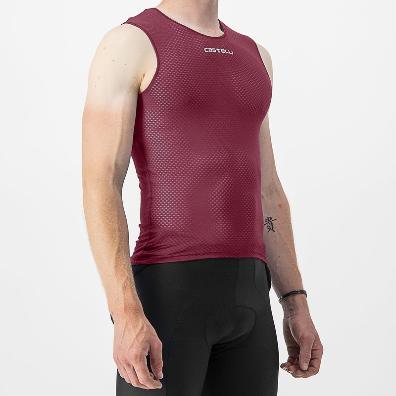 Castelli Pro Mesh 2.0 sleeveless base layer - Bordeaux